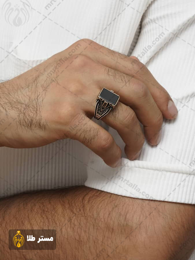 انگشتر نقره مردانه اسپرت