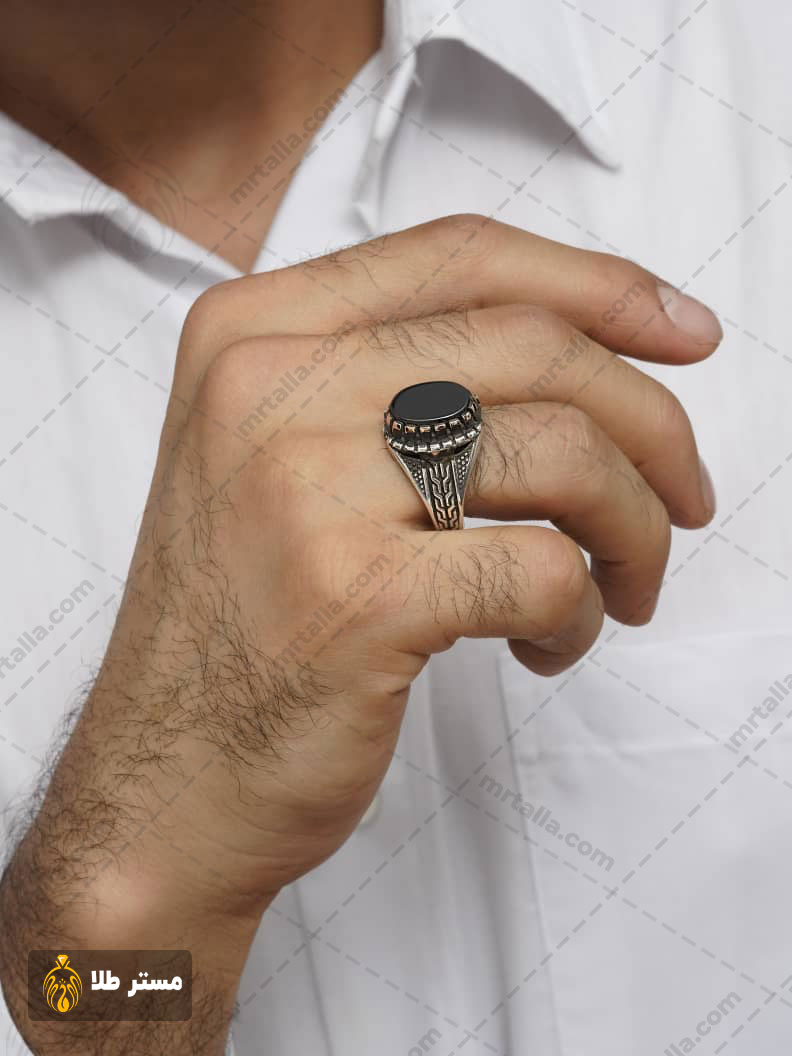 انگشتر نقره مردانه اسپرت کد m4