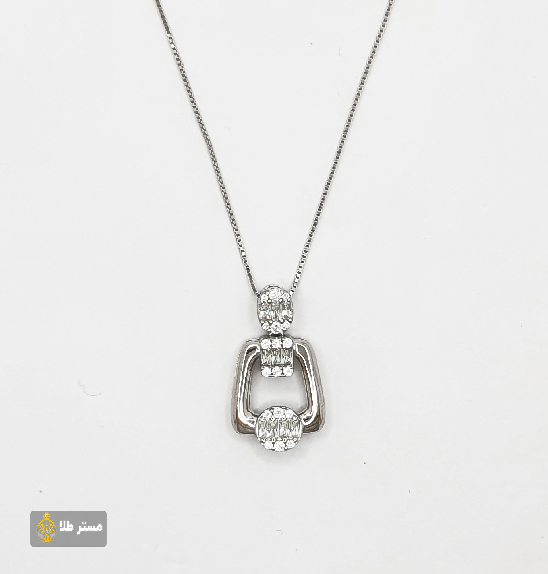 خرید و قیمت گردنبند نقره زنانه نگین دار کد 87